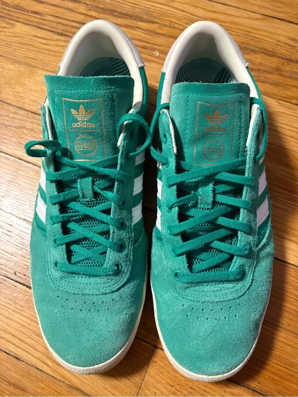 adidas Green Suede Low-Top Sneakers